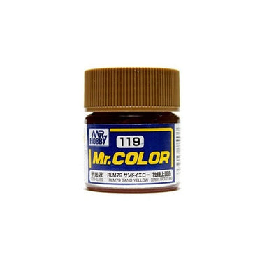 Mr Hobby (Gunze) C119 Mr Color Semi Gloss RLM76 Sand Yellow Lacquer Paint 10ml